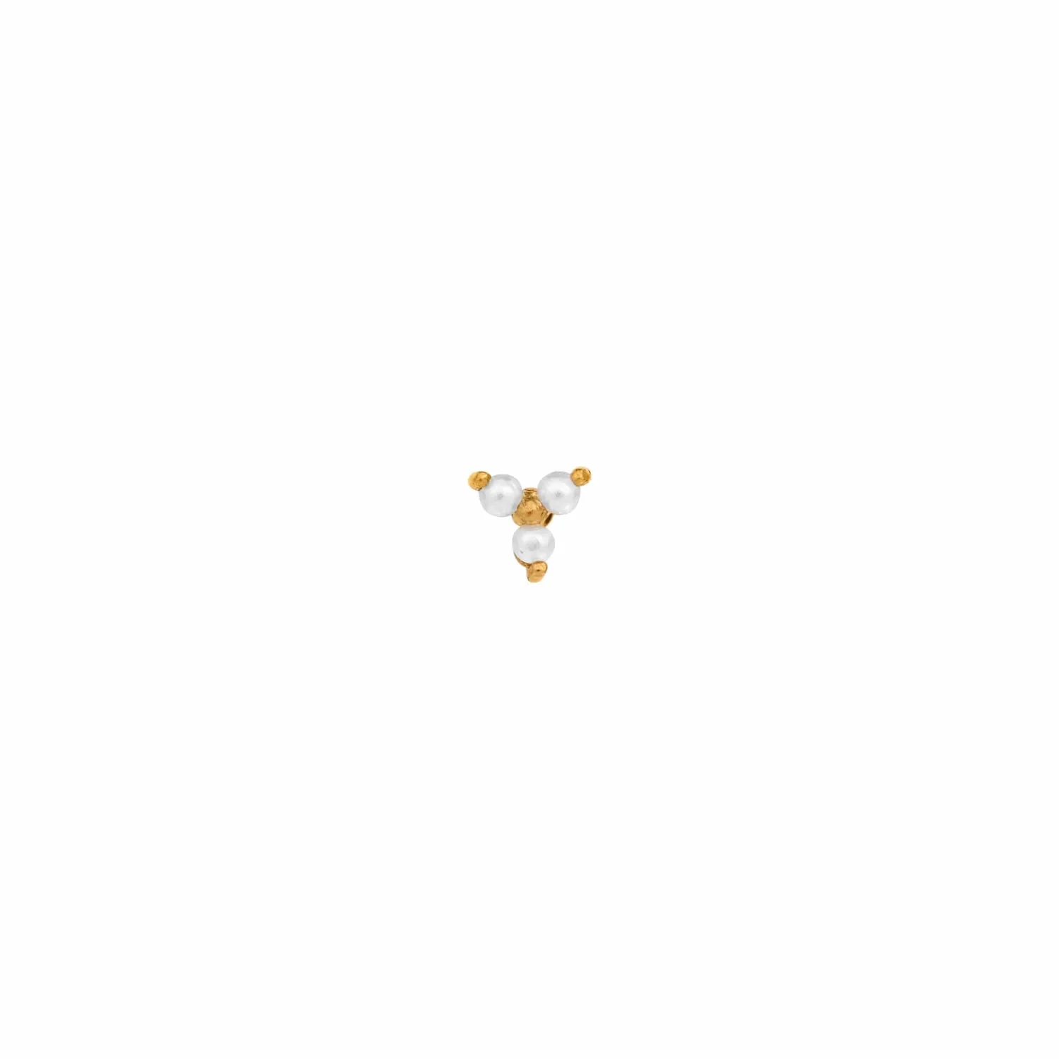 Orelia Pearl Trinity labret piercing perle forgyldt