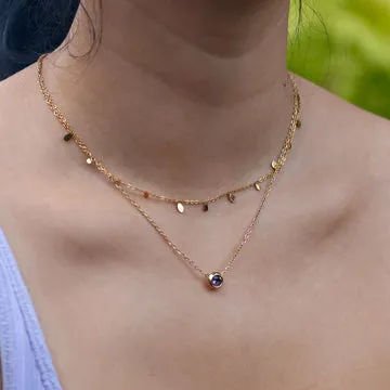 TIMI OF SWEDEN Chakra Crystal halskæde stål