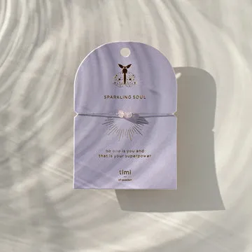 TIMI OF SWEDEN Rose Quartz chip armbånd forgyldt kærlighed