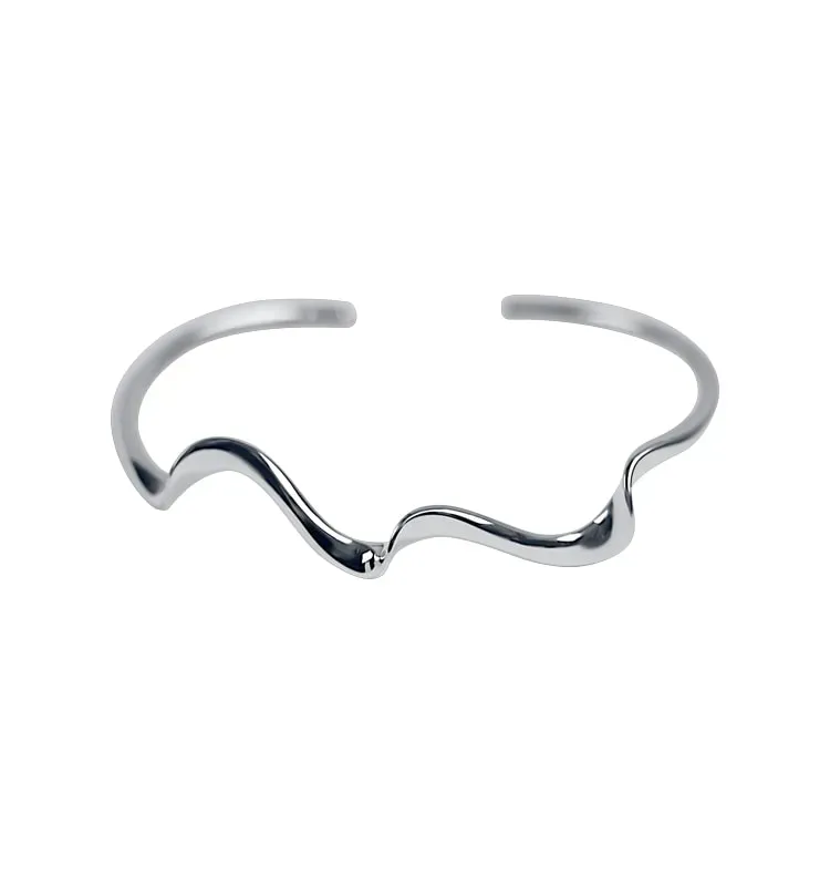 Wos Up Jana armring sølv bølge 6,3 cm