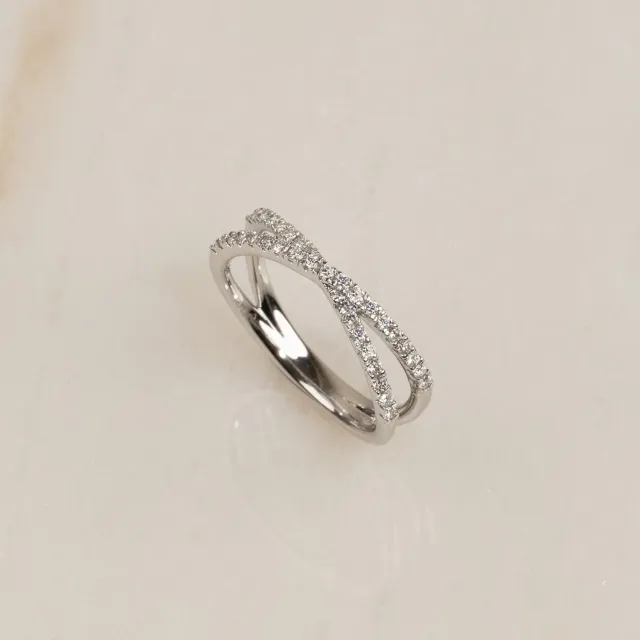 Sisi Copenhagen Cross Diamond Alliance ring 0,25 ct hvidguld str 52