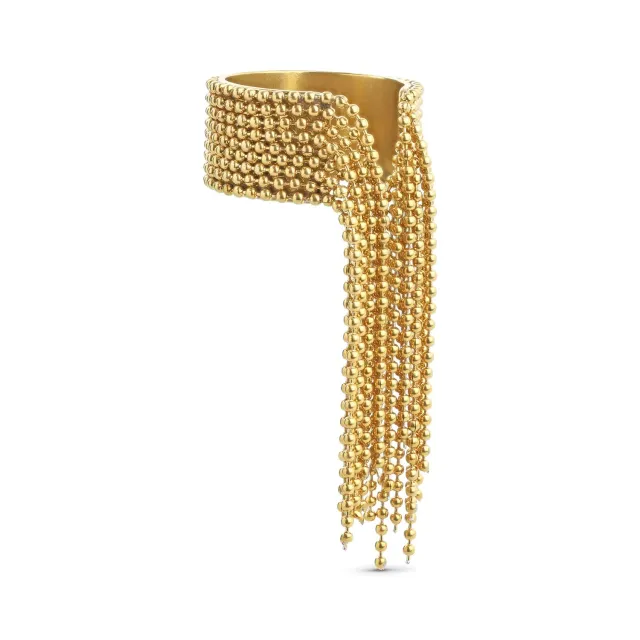 TIMI OF SWEDEN Agneta kvastring ring guld justerbar