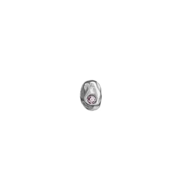 Wos Pinky ministud sølv rosa sten