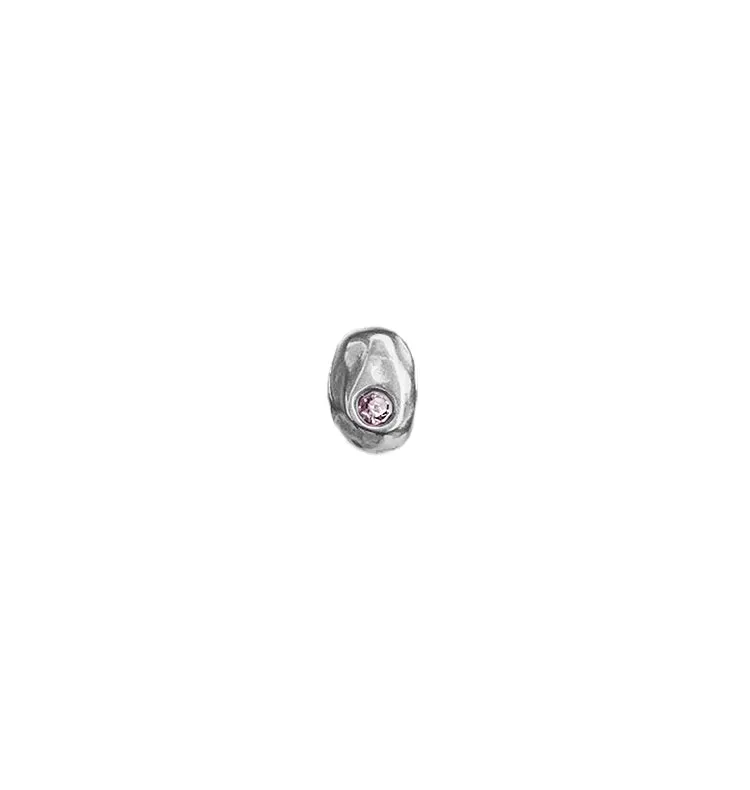 Wos Pinky ministud sølv rosa sten