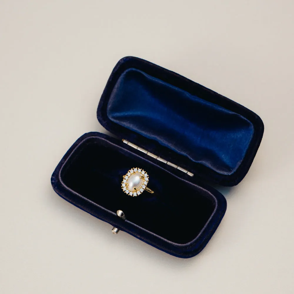 Orelia Pearl Pavé Statement ring perle guld