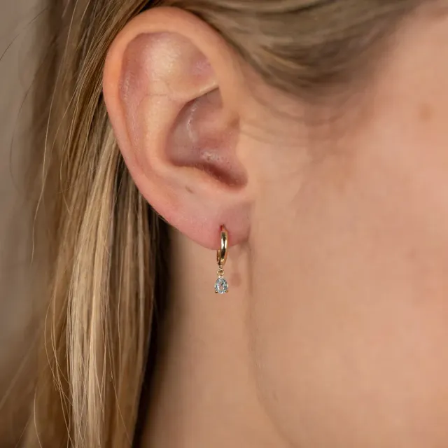 Sisi Copenhagen Paula Blue Topaz øreringe blå topas