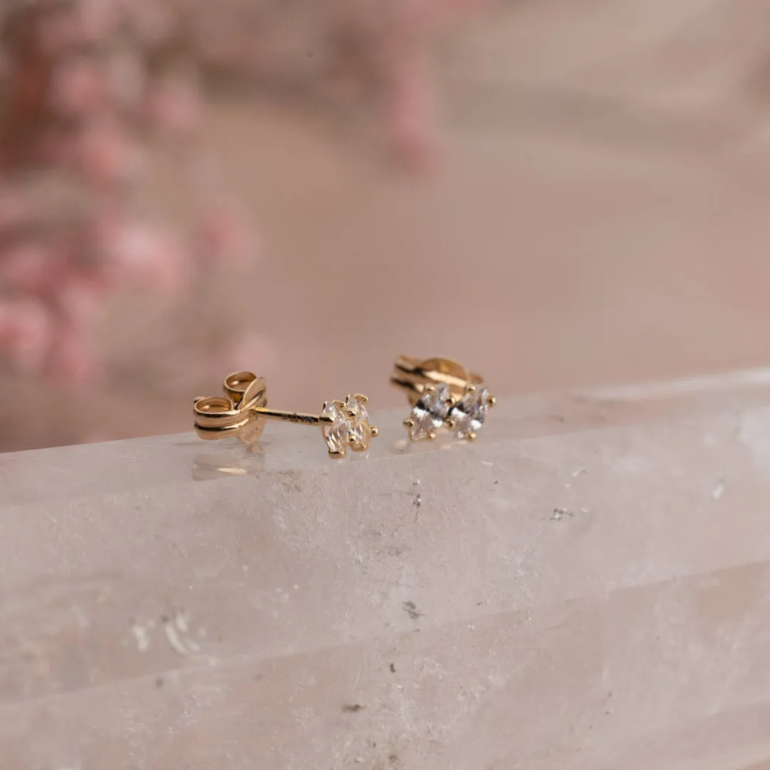 Sisi Copenhagen Paris ørestikker 9 kt guld krystal