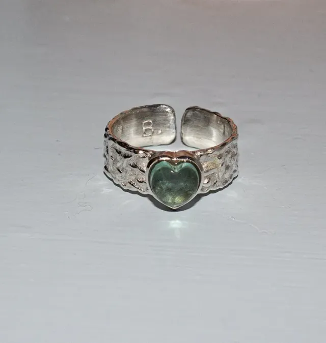 Wos Bedazzled Mini Rio ring sølv fluorite
