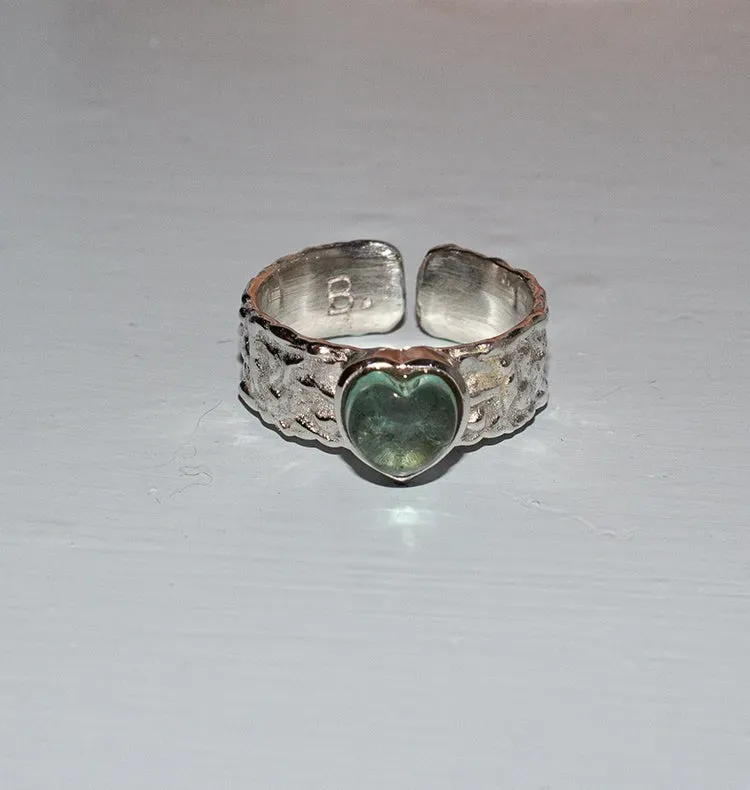 Wos Bedazzled Mini Rio ring sølv fluorite