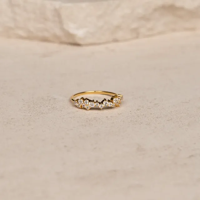 Sisi Copenhagen Clair ring forgyldt zirkon klynge