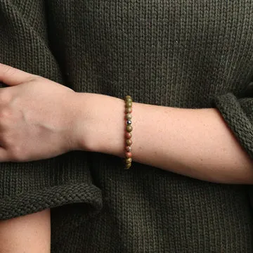 TIMI OF SWEDEN Erika stenarmbånd rustfrit stål sølv