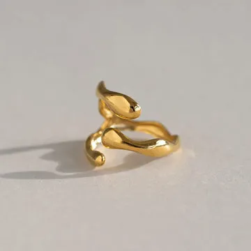 TIMI OF SWEDEN Clara claw ring rustfrit stål justerbar