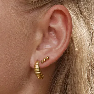 TIMI OF SWEDEN Emma 3 Dots stud øreringe guld stål