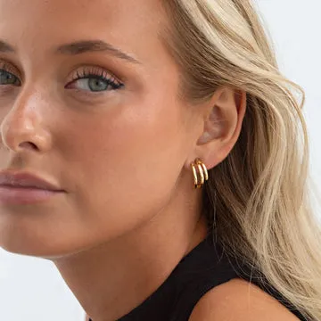 TIMI OF SWEDEN May øreringe 18k forgyldt par