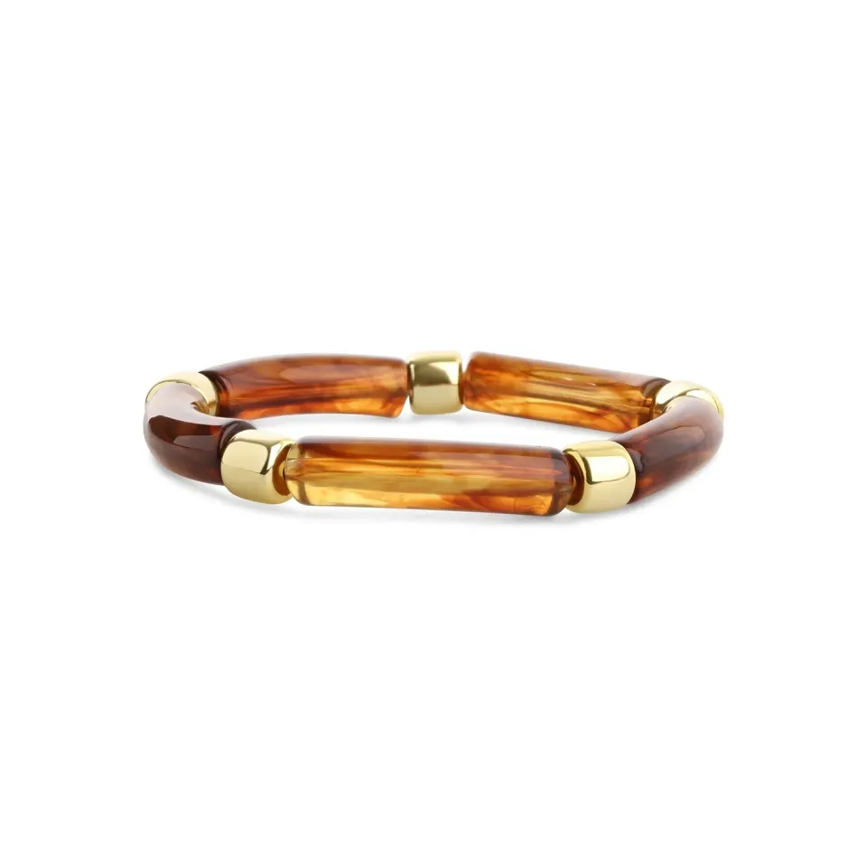 Timi of Sweden Madeleine armbånd resin kugler beige