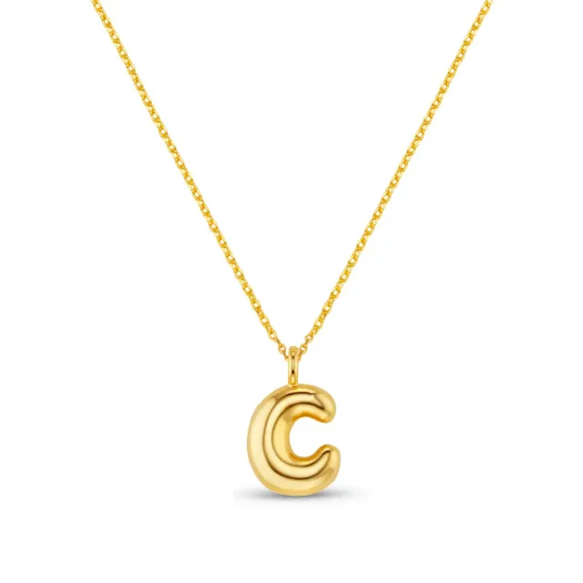 Orelia C Bubble Initial halskæde guld