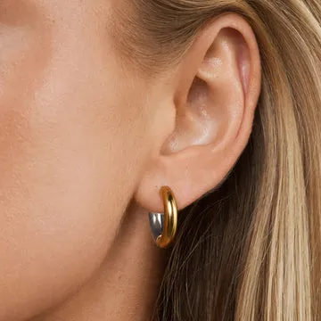 Timi of Sweden Lyn hoops øreringe guld sølv 12 mm