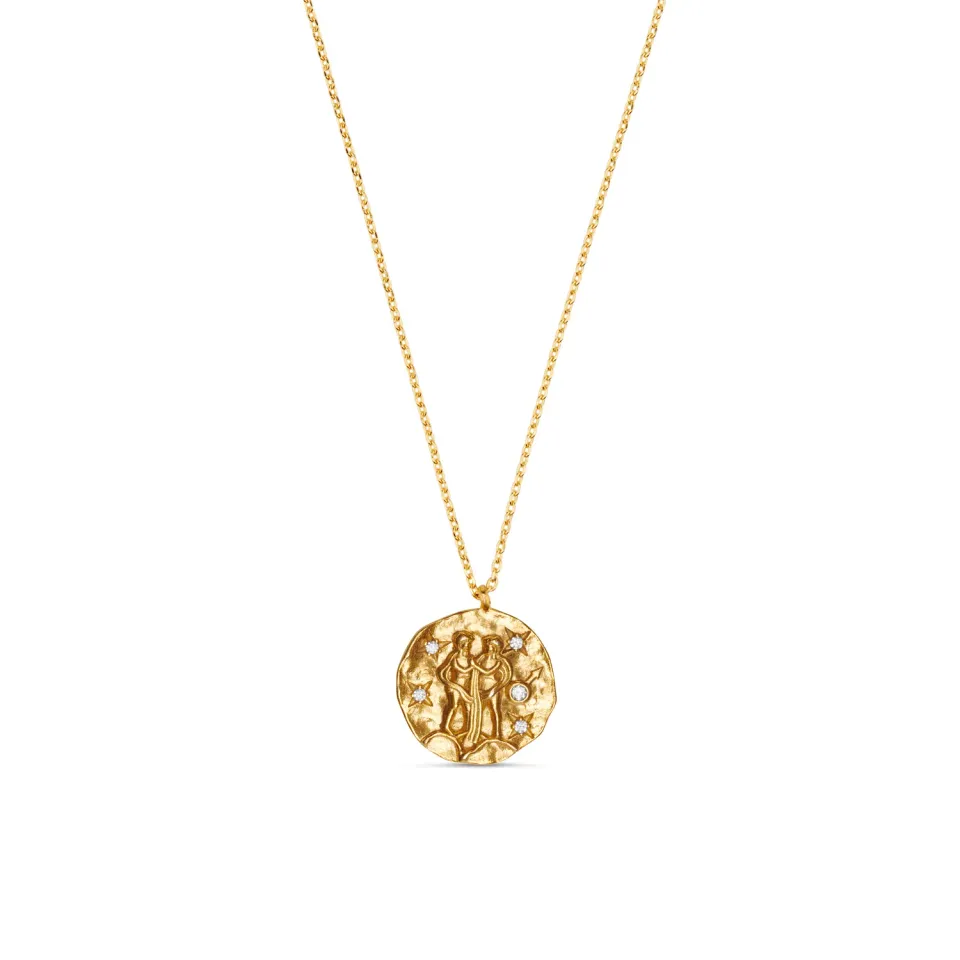 Orelia Gemini Zodiac halskæde forgyldt Tvilling