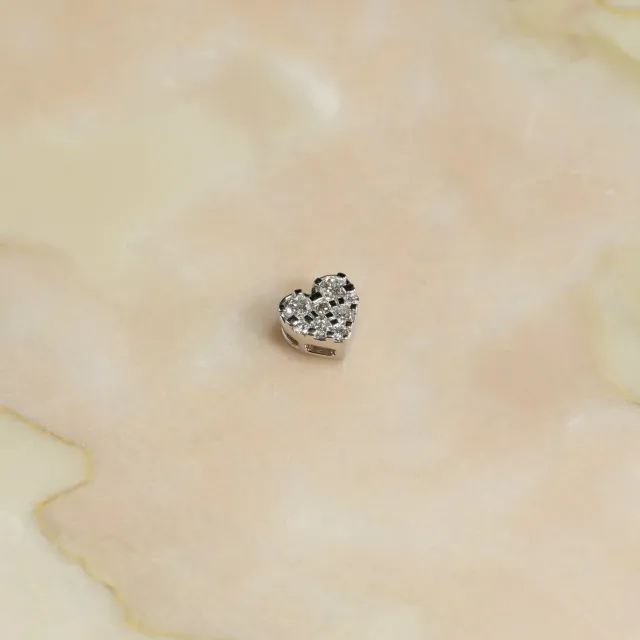 Sisi Copenhagen Heart Pave vedhæng 0,17 ct hvidguld