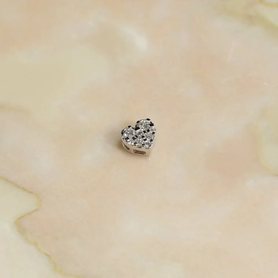 Sisi Copenhagen Heart Pave vedhæng 0,17 ct hvidguld