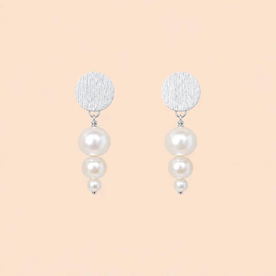 Lulo Jewelry Bubble Sticks øreringe sølv perle