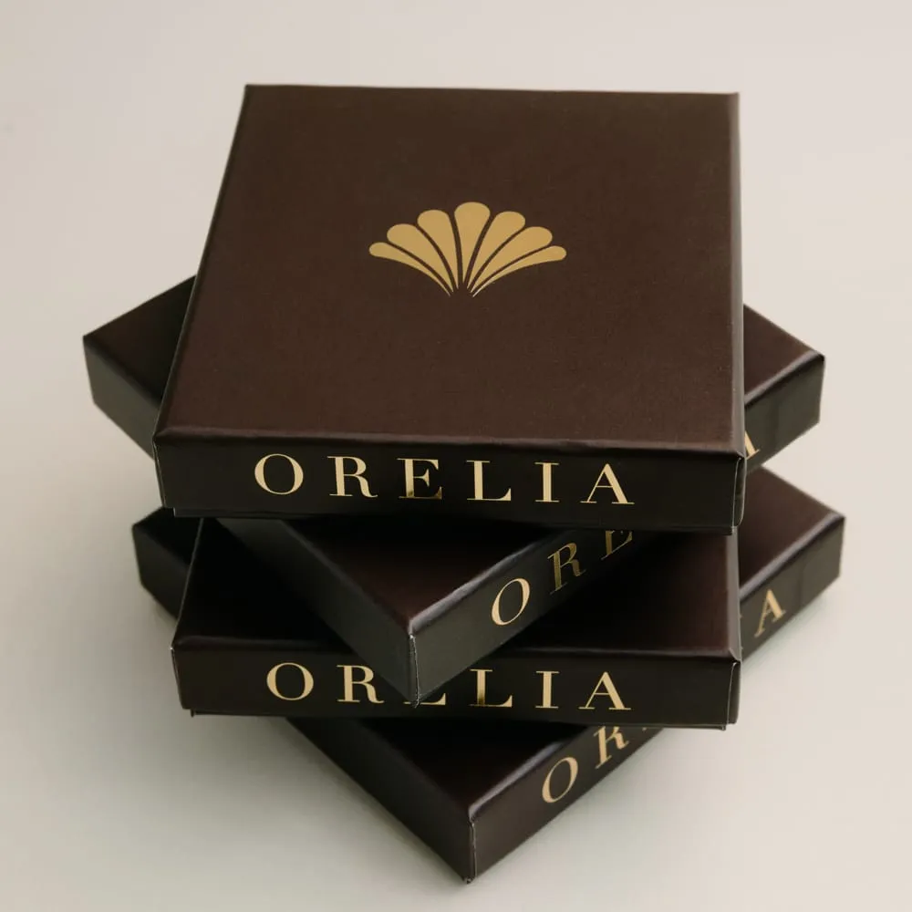 Orelia LUXE Pavé T-Bar hoop øreringe sølv