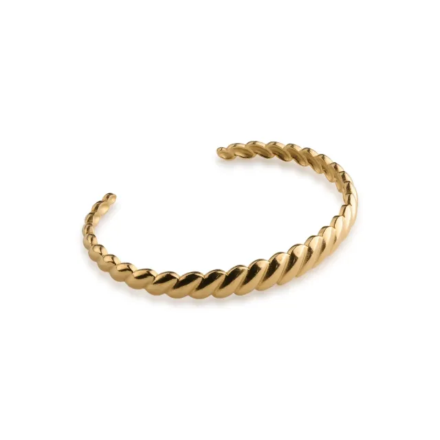 TIMI OF SWEDEN Isabel Croissant bangle armbånd guld 8 mm