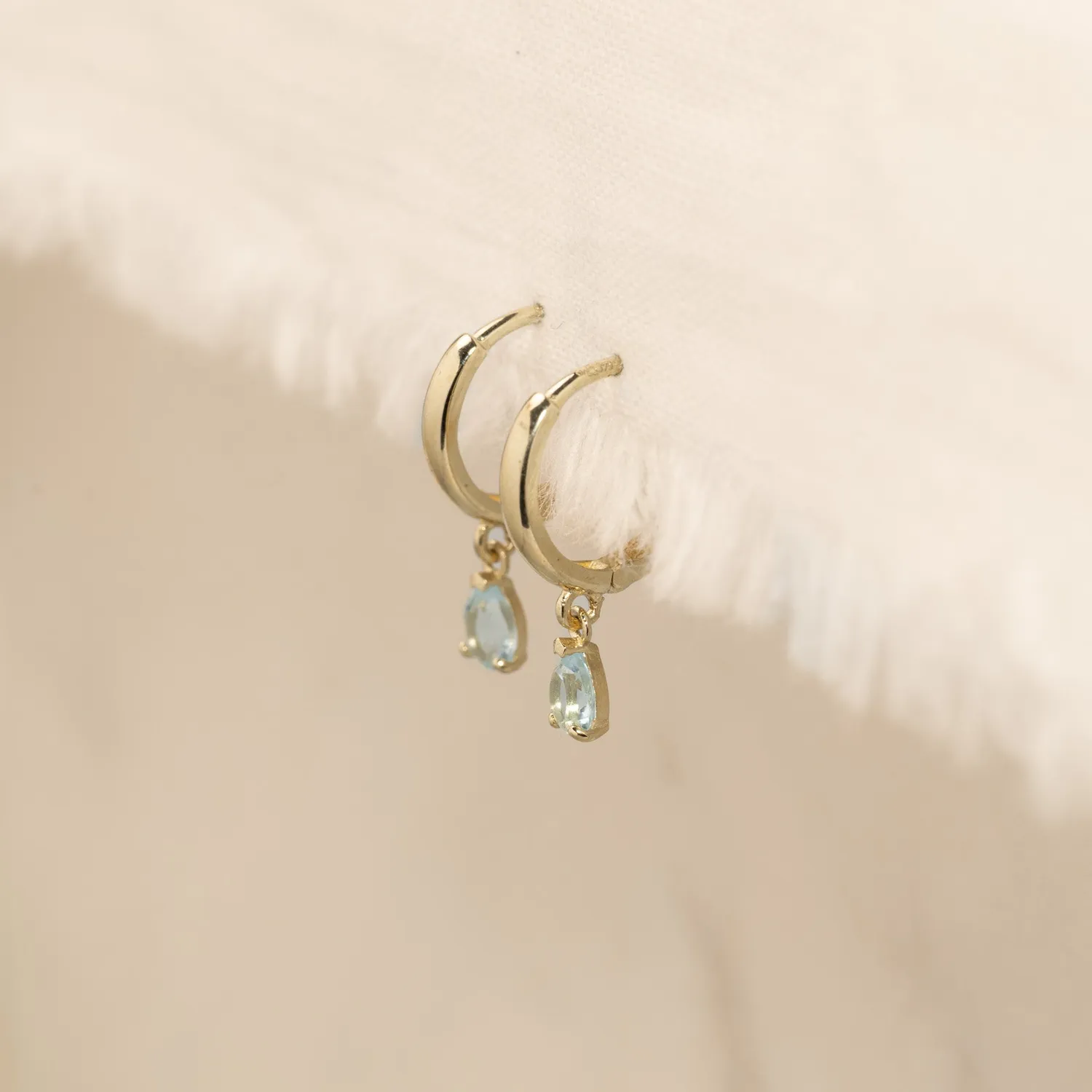 Sisi Copenhagen Paula Blue Topaz øreringe blå topas