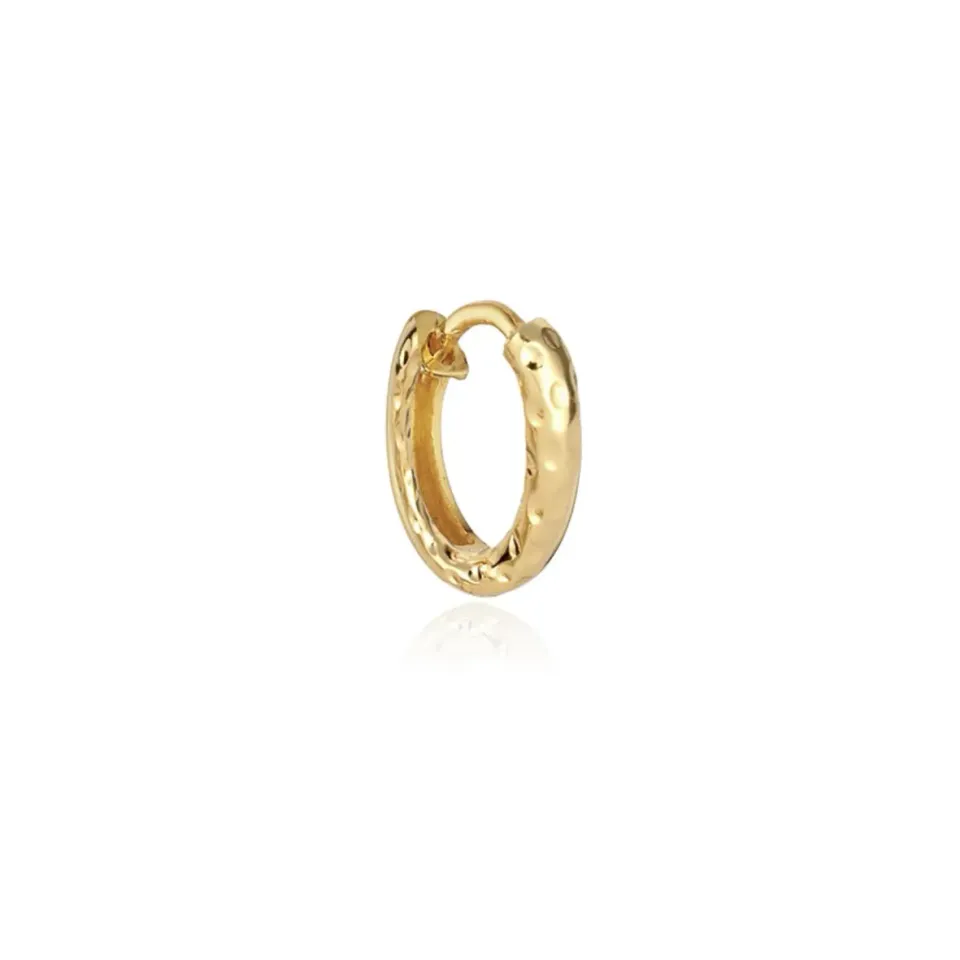 Bykjaergaard Individual Hoops hamret forgyldt 12 mm