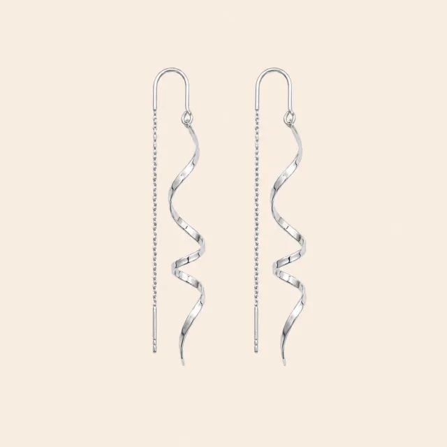 Lulo Jewelry Wave Strings øreringe 925S sølv