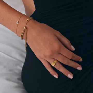 TIMI OF SWEDEN Cleo bred ring justerbar stål