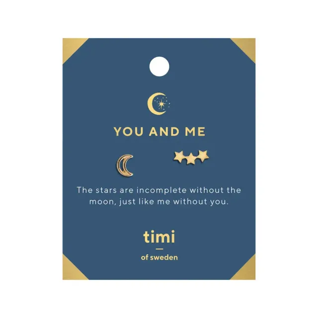 Timi of Sweden You and Me øreringe måne stjerne