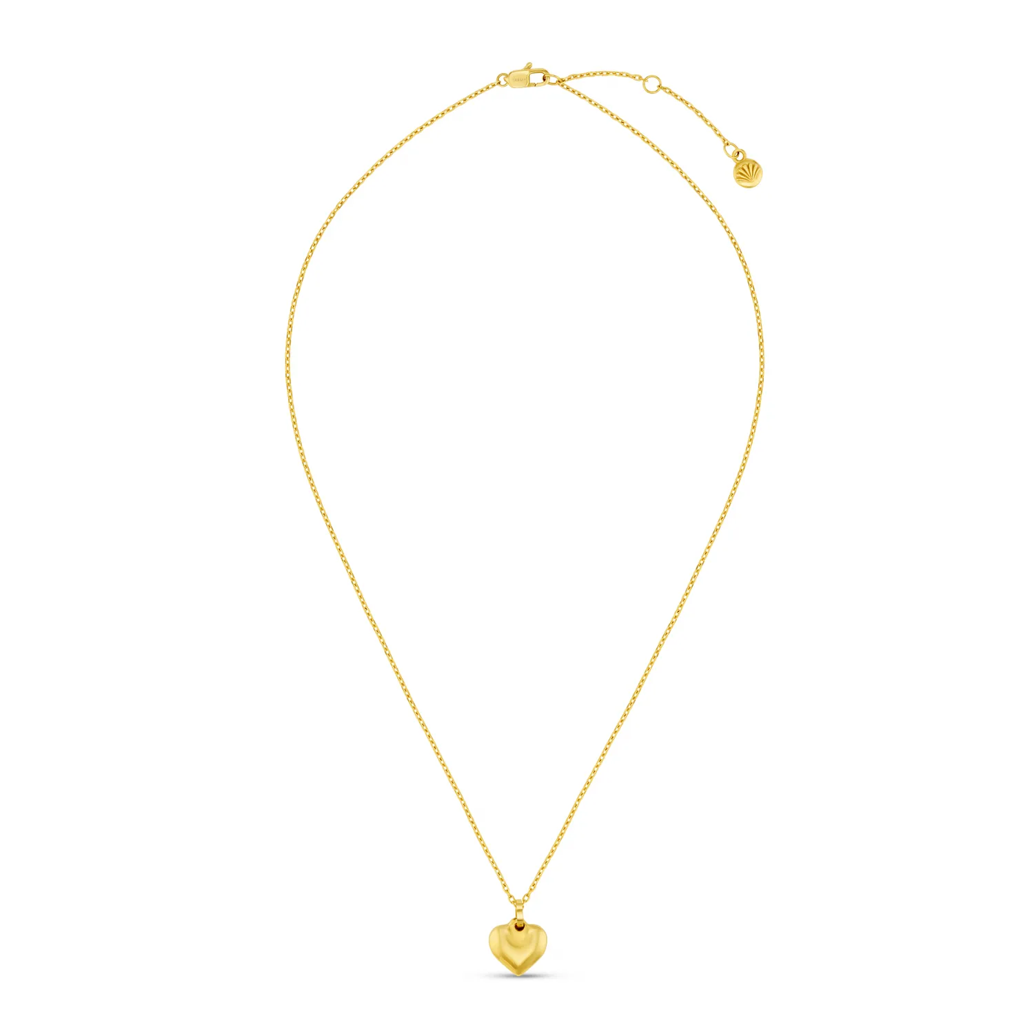 Orelia LUXE Domed Heart halskæde guld hjerte