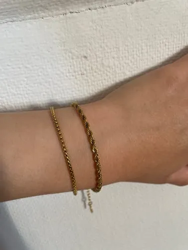 TIMI OF SWEDEN Eden armbånd snoet kæde guld 18 cm