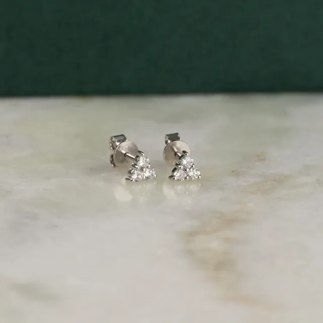 Sisi Copenhagen Trio ørestikker 0,43 ct hvidguld lab-diamant