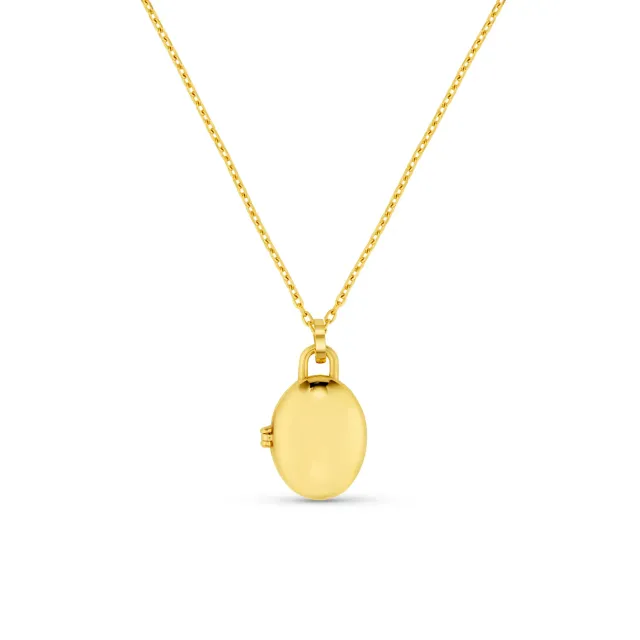 Orelia LUXE Oval Locket halskæde forgyldt vandtæt