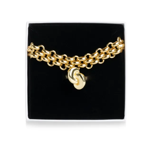 TIMI OF SWEDEN smykkesæt guld armbånd+ring waterproof