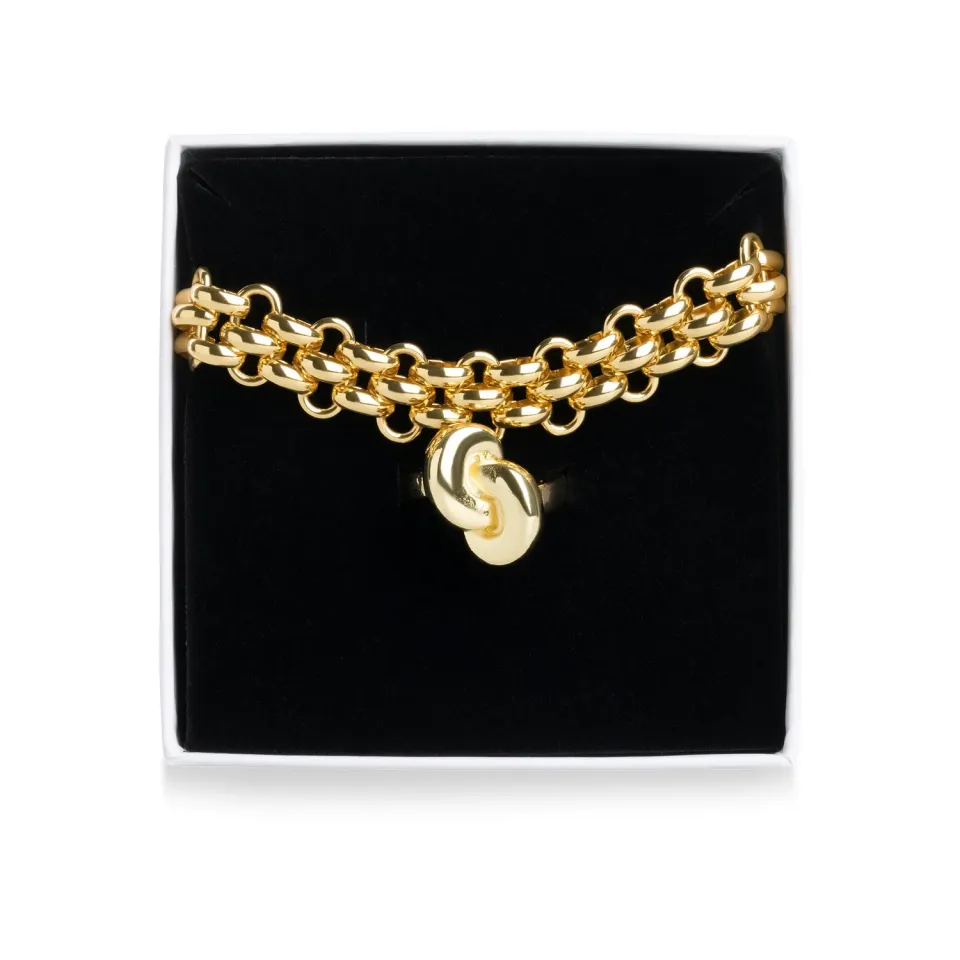 TIMI OF SWEDEN smykkesæt guld armbånd+ring waterproof