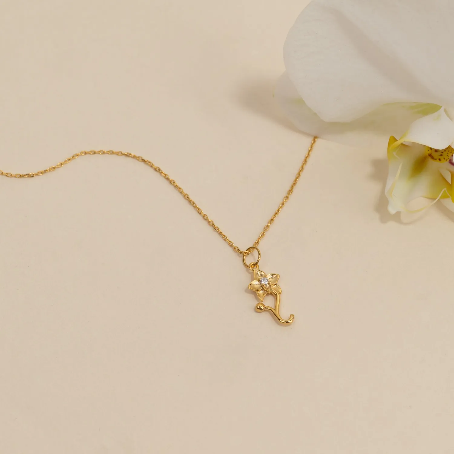 Sisi Copenhagen Odette Bloom Crystal vedhæng forgyldt zirkon