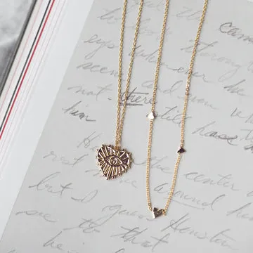 Timi of Sweden Three Small Hearts halskæde forgyldt