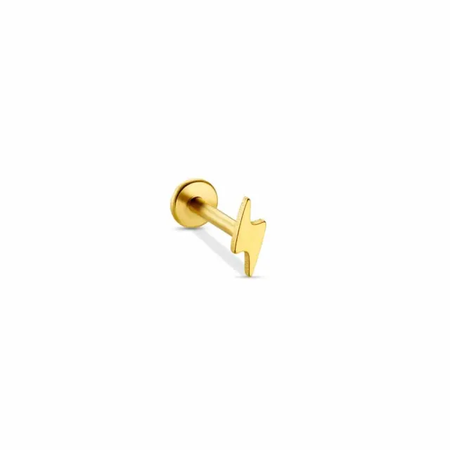 Orelia Metal Lightning Labret piercing guld