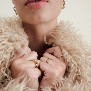 TIMI OF SWEDEN Melissa duo krystal ring guld