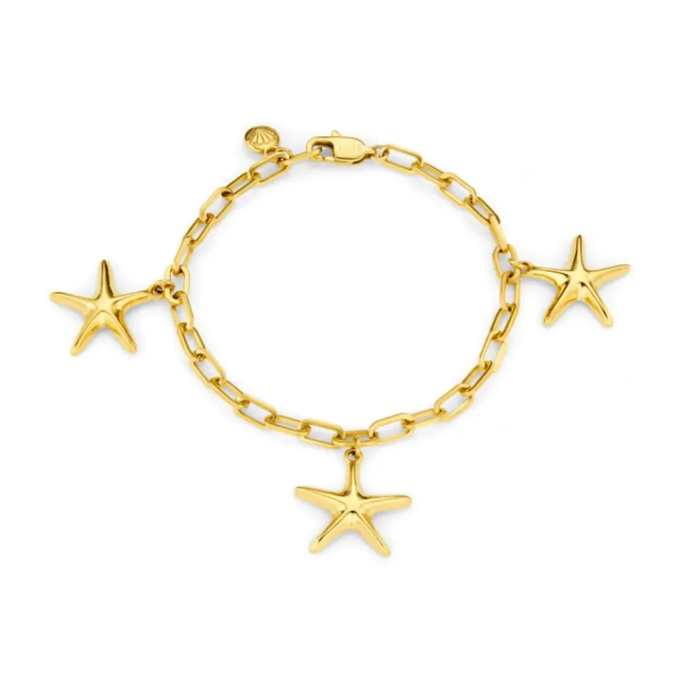 Orelia Luxe Starfish Charm armbånd guld vandtæt
