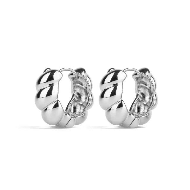 TIMI OF SWEDEN Naia croissant hoops forgyldt 18 mm