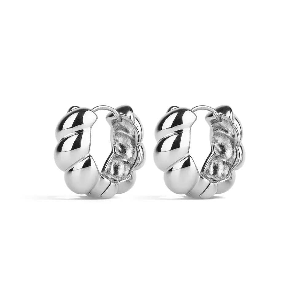 TIMI OF SWEDEN Naia croissant hoops forgyldt 18 mm