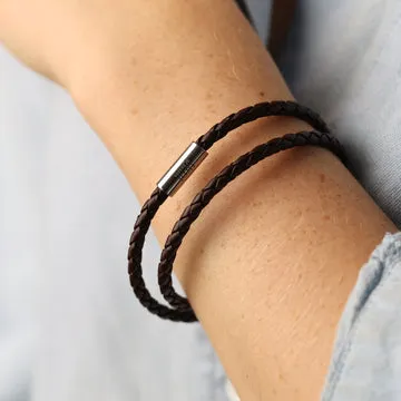 TIMI OF SWEDEN Kim Rope armbånd sølv rustfrit stål 42 cm