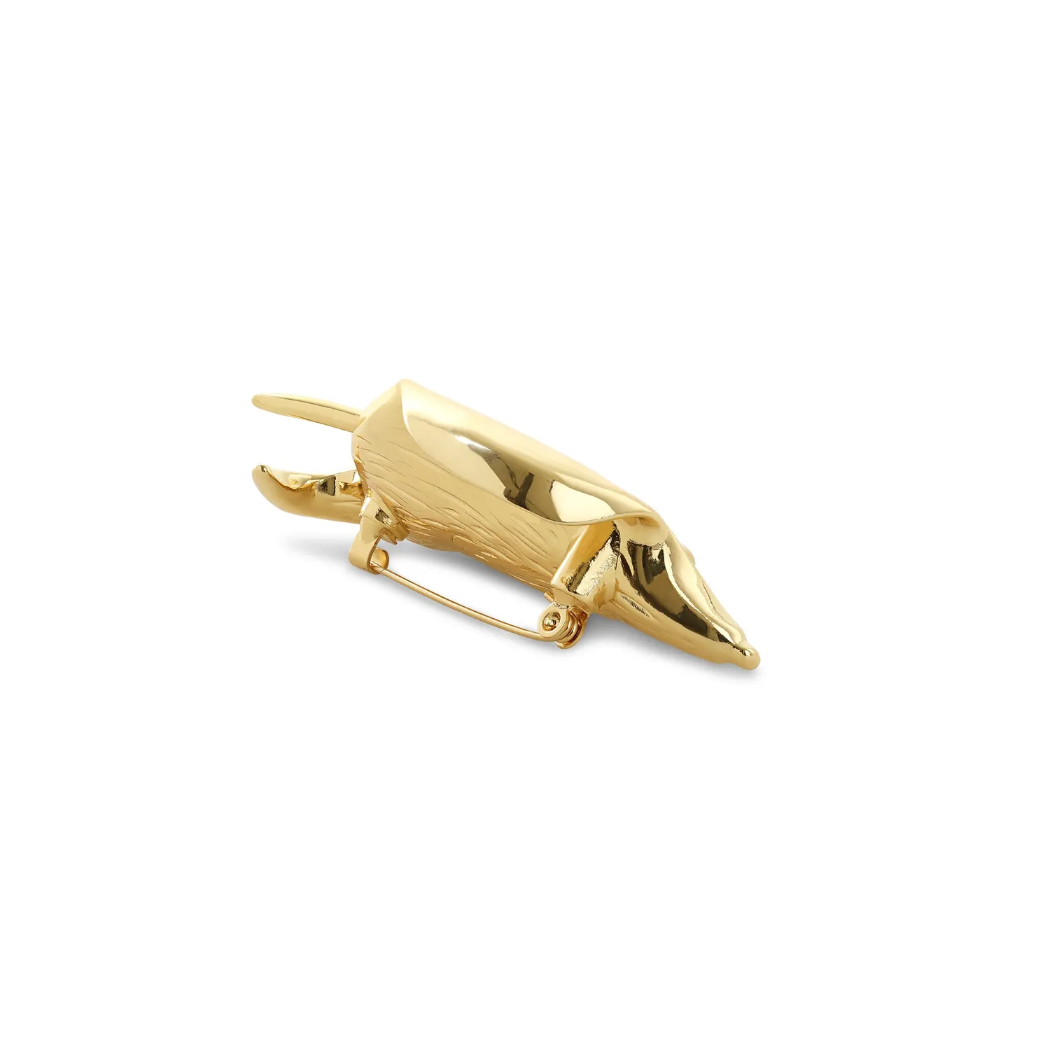 TIMI OF SWEDEN Leslie abstrakt broche guld 73 mm