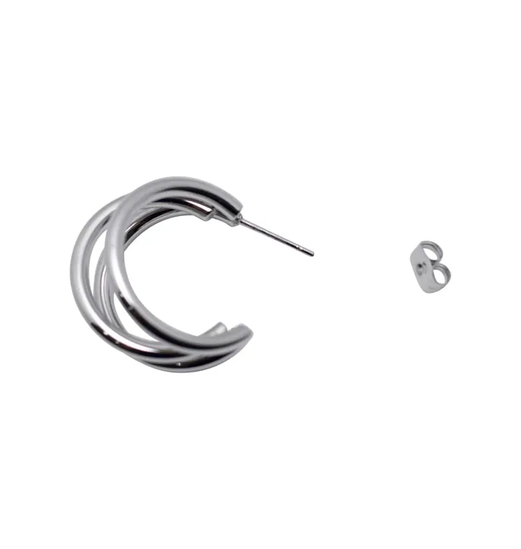 Wos Pipe øreringe sølv 12,5 cm