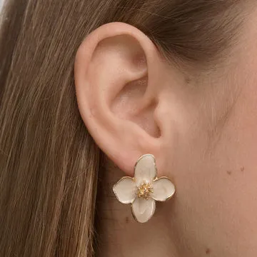 TIMI OF SWEDEN Alora Flower stud øreringe forgyldt
