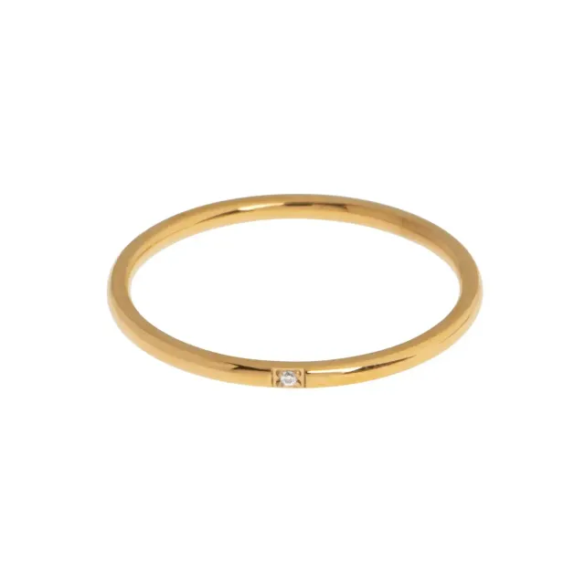 TIMI OF SWEDEN Evi Petite Crystal ring guld vandtæt